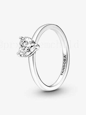Pandora Sparkling Heart Solitaire Ring